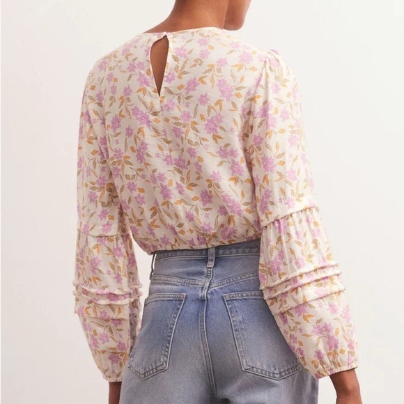 Z‎ Supply Sandstone Nylon Floral top Size Large - Picture 4 of 8